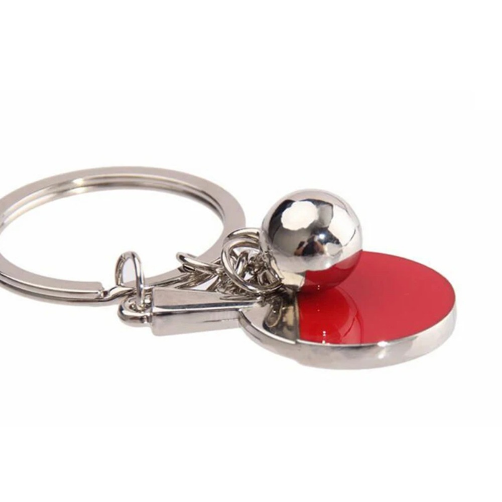 Table Tennis Keychain - ミニピンポンバットボールキーホルダー 亜鉛合金製ジュエリーギフト ミニピンポンバットキーリングキーホルダー クリエイティブな卓球キーチェーン