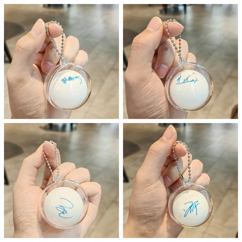 Table Tennis Keychain - ミニ卓球ボール シグネチャーキーホルダー ファン・ジェンドン、馬龍、孫英莎、王楚琴、徐鑫のペンダント スポーツバッグアクセサリー用