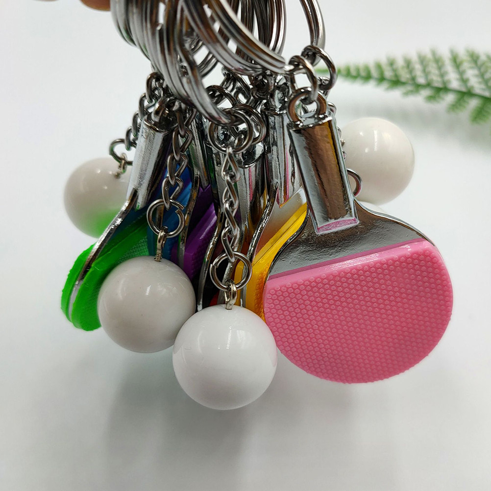 卓球ラケット型キーホルダー4個セット。クリエイティブなデザイ - Table Tennis Keychain のレビューと価格