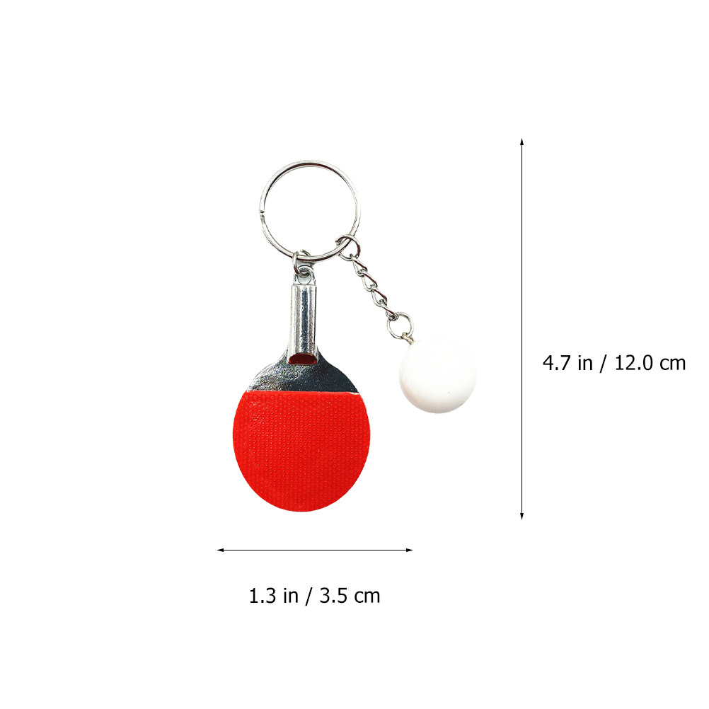 卓球ラケット型キーホルダー4個セット。クリエイティブなデザイ - Table Tennis Keychain のレビューと価格