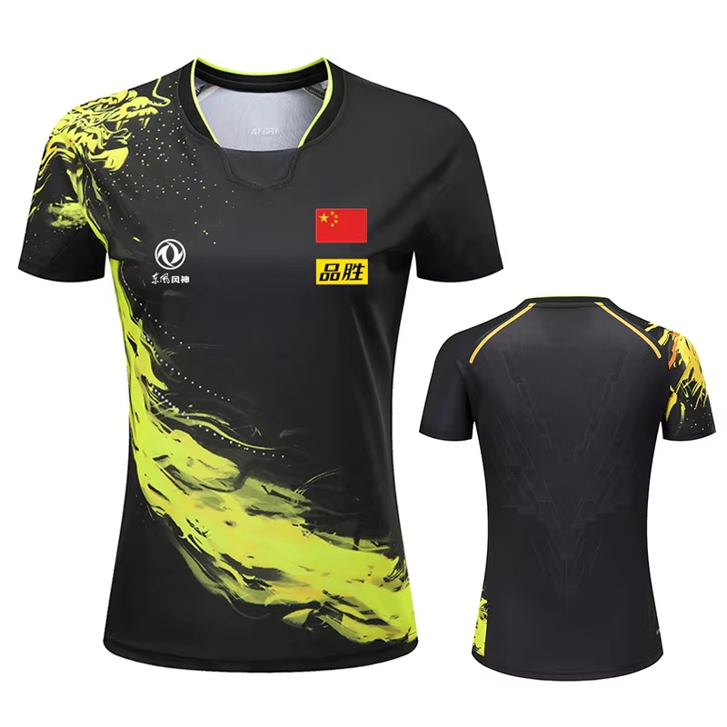 男性と女性のためのドラゴンプリント卓球Tシャツ,ファッション - Table Tennis Shorts のレビューと価格